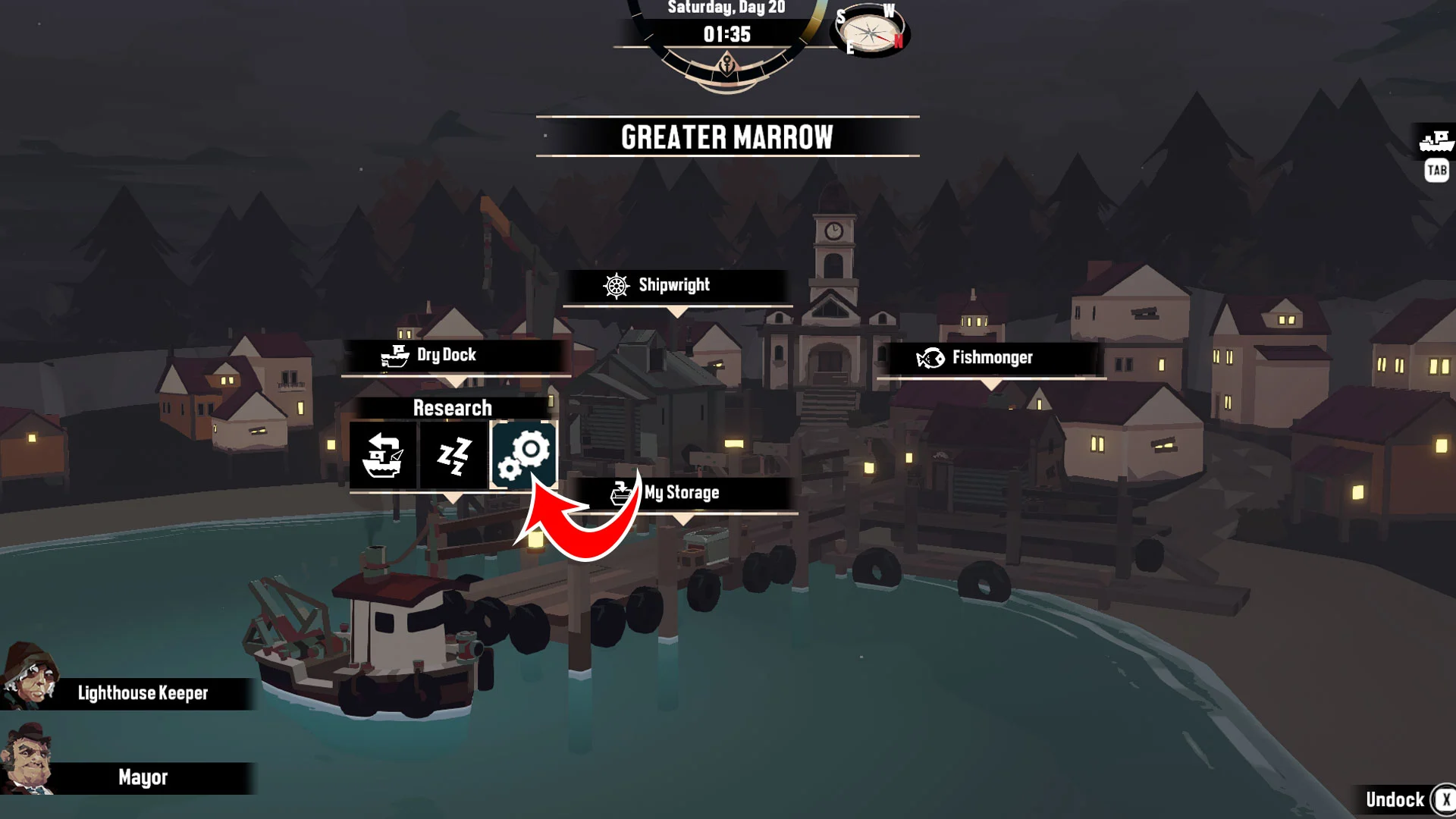 DREDGE: Research Button