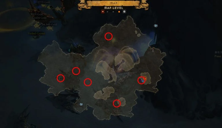 Diablo 3: Possible Spawn Locations of Caverns of Frost