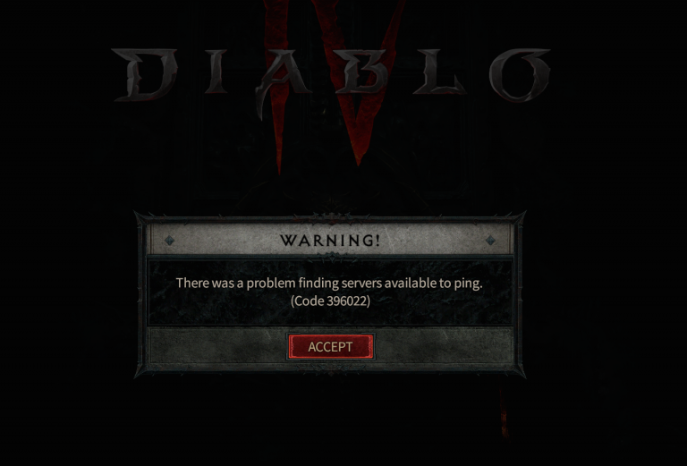How to Fix Error Code 396022 in Diablo 4