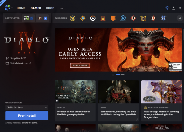 How to Pre-Install the Diablo 4 Beta on PC