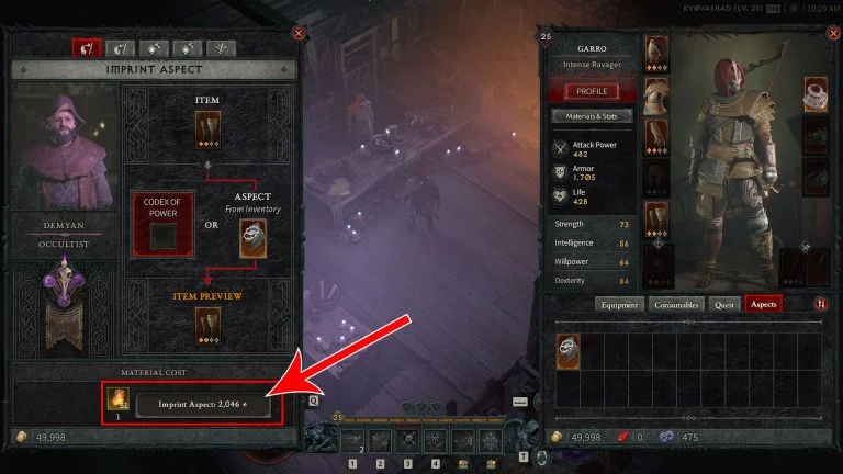 How to Imprint an Aspect in Diablo 4
