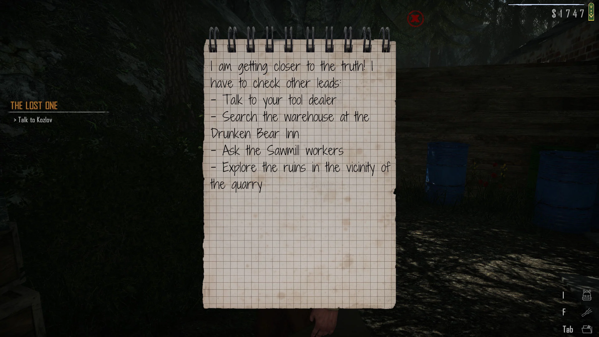 The Lost One Note