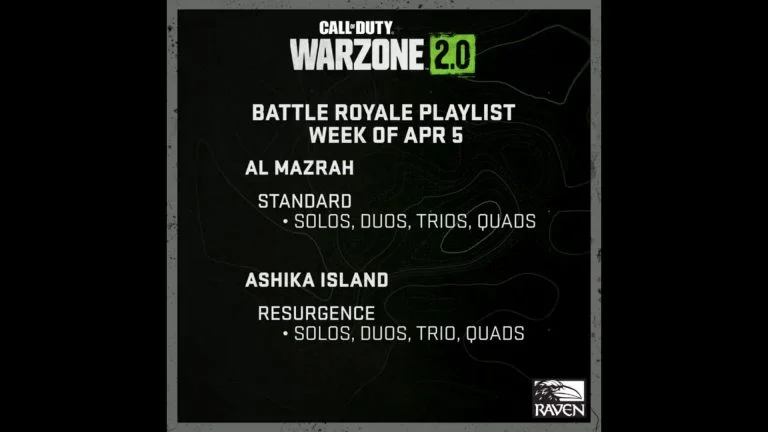 Call of Duty Warzone 2 & DMZ Playlist Schedule