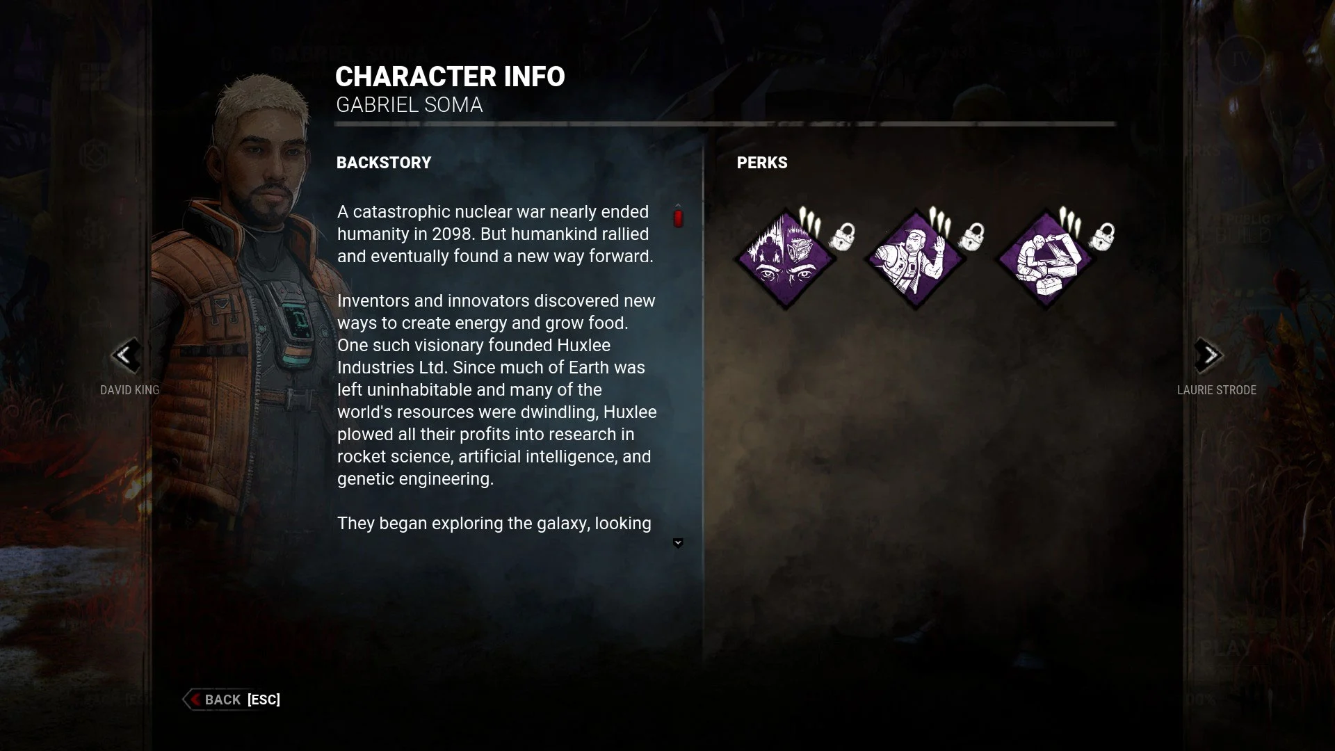 Gabriel Soma’s Perks Dead by Daylight