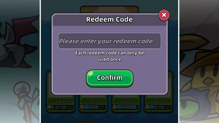 Slime Legion Redeem Code Settings Screen