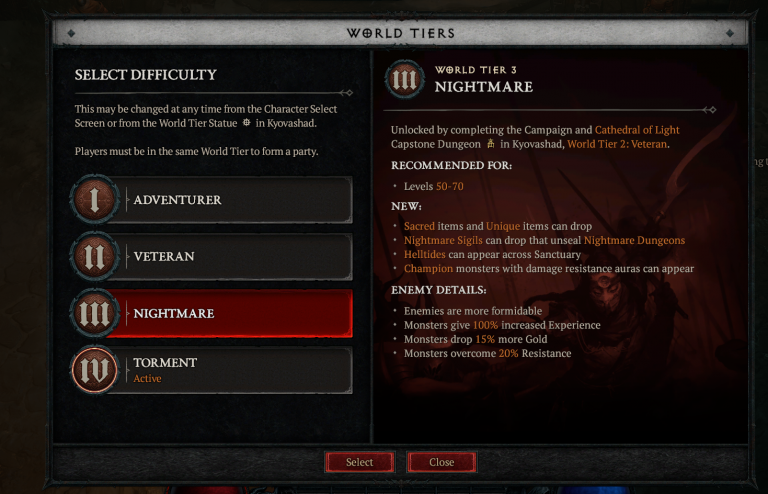 Diablo 4 World Tier 3